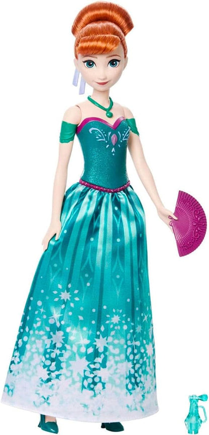 Mattel Disney Frozen Anna - Juego de muñecas de moda, gira y revela...