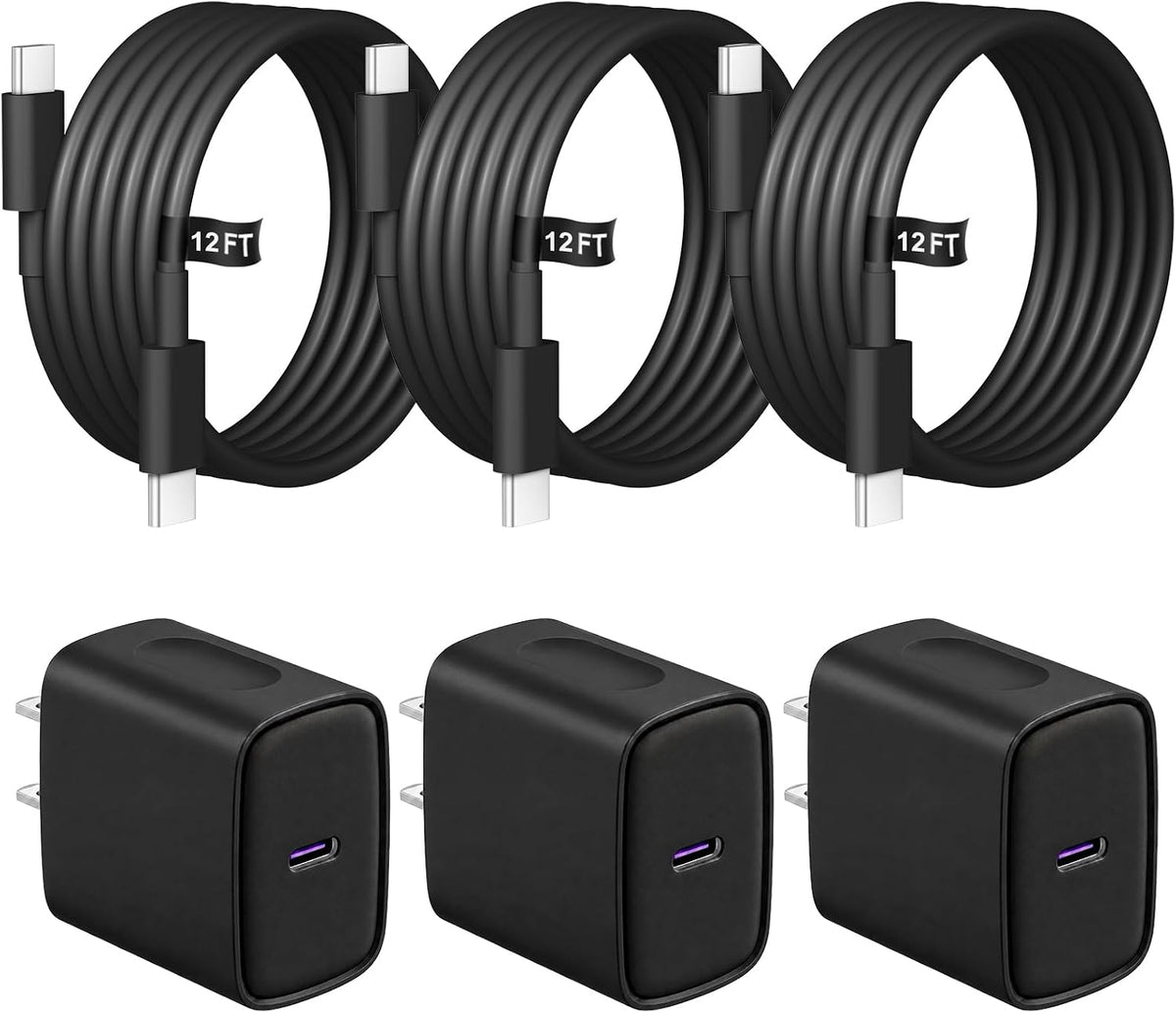 Cargador de carga rápida para iPhone 18, 17, 16, 15, paquete de 3 u...