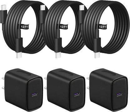 Cargador de carga rápida para iPhone 18, 17, 16, 15, paquete de 3 u...