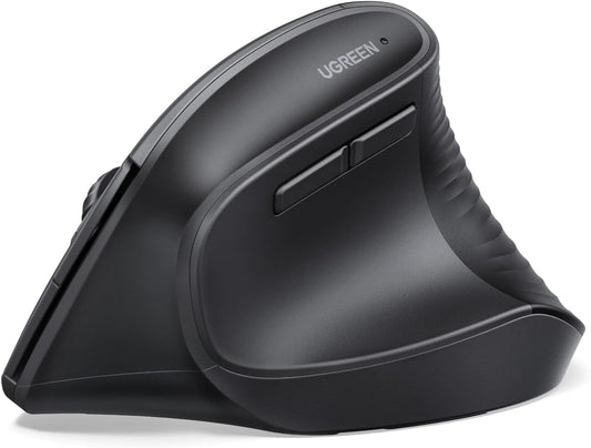 UGREEN - Ratón inalámbrico ergonómico, Bluetooth y 2.4G inalámbrico...