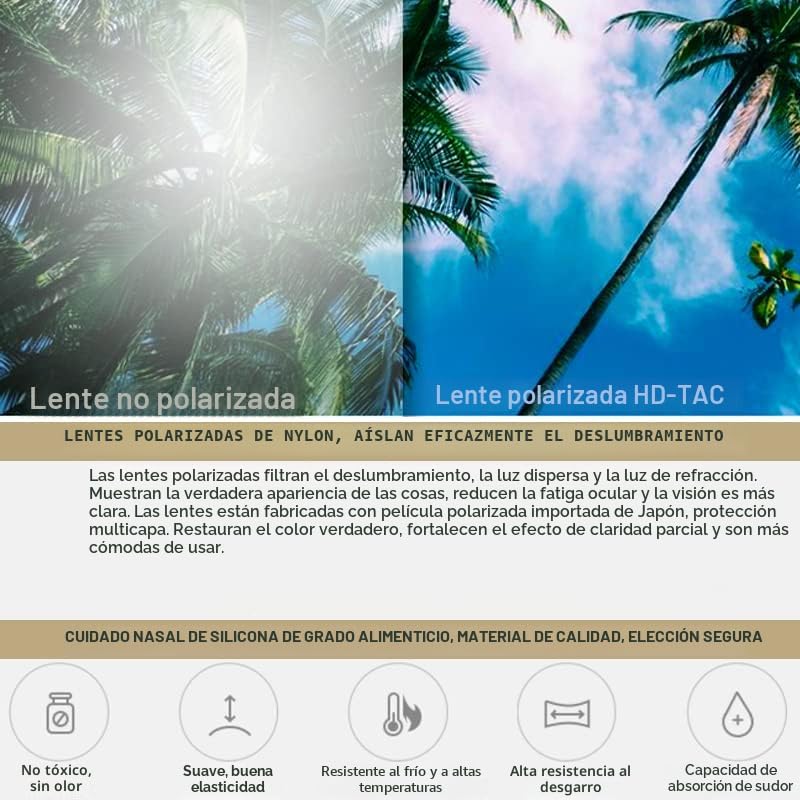 JULI Gafas de sol deportivas para hombres y mujeres, marco Tr90 sin...