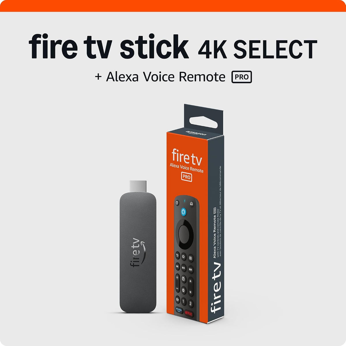 Amazon Fire TV Stick 4K Select con Control remoto por voz Alexa Pro