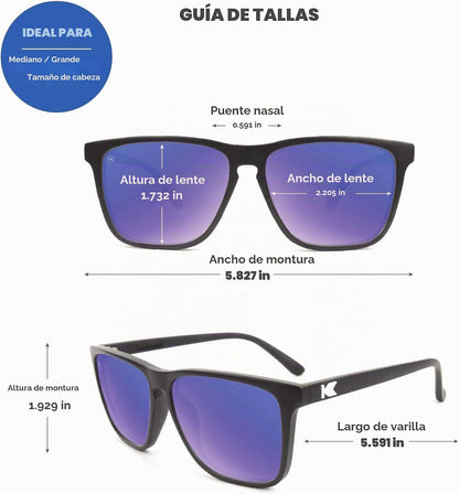 Knockaround Gafas de sol polarizadas cuadradas para hombres y mujer...