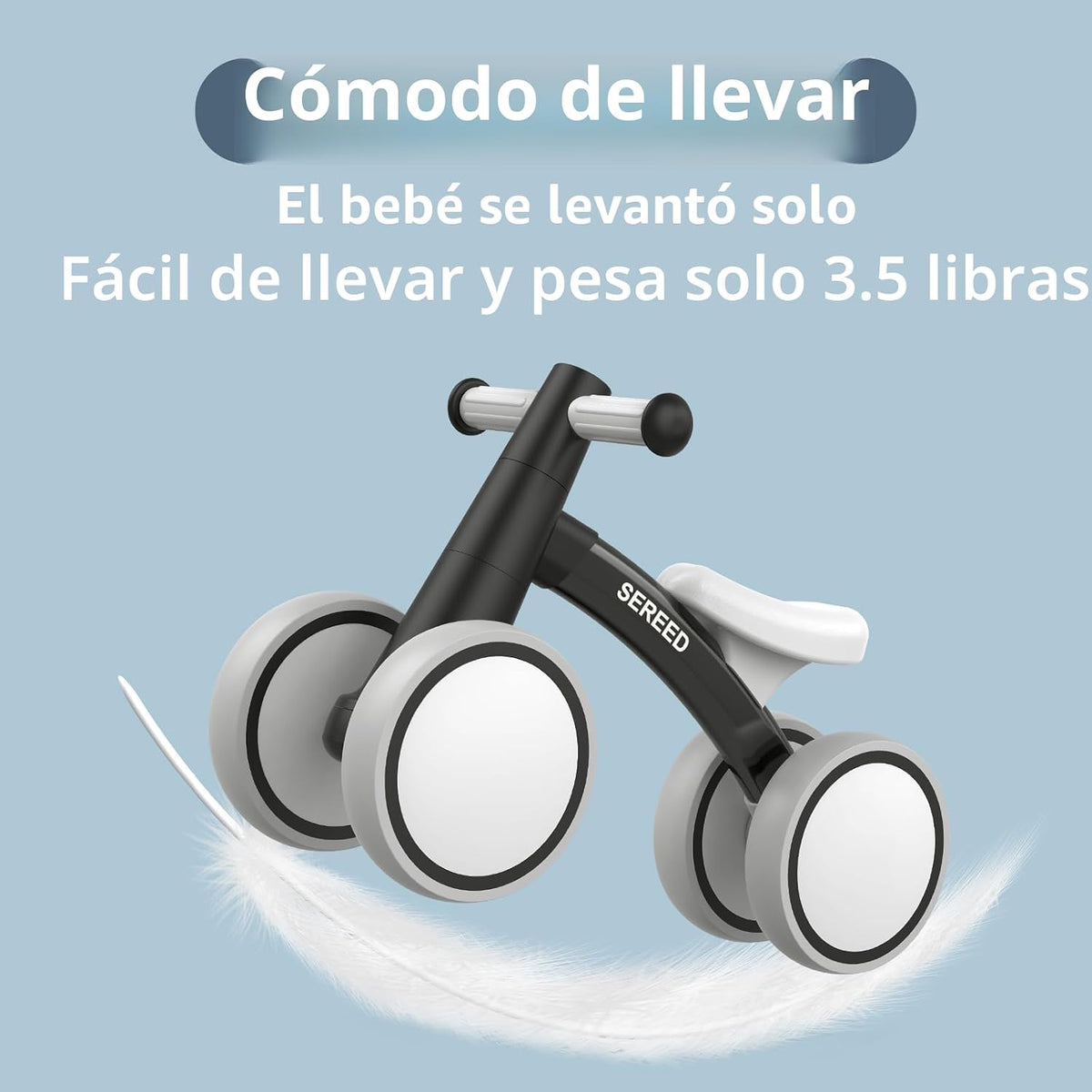 SEREED Bicicleta de equilibrio para bebés de 1 año, bicicleta de eq...