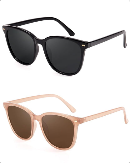 FIMILU 2 paquetes de gafas de sol para mujer, lentes polarizadas co...