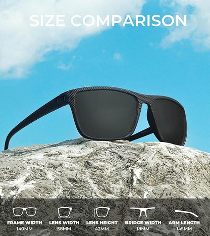 KALIYADI Gafas de sol polarizadas para hombre, gafas de sol clásica...