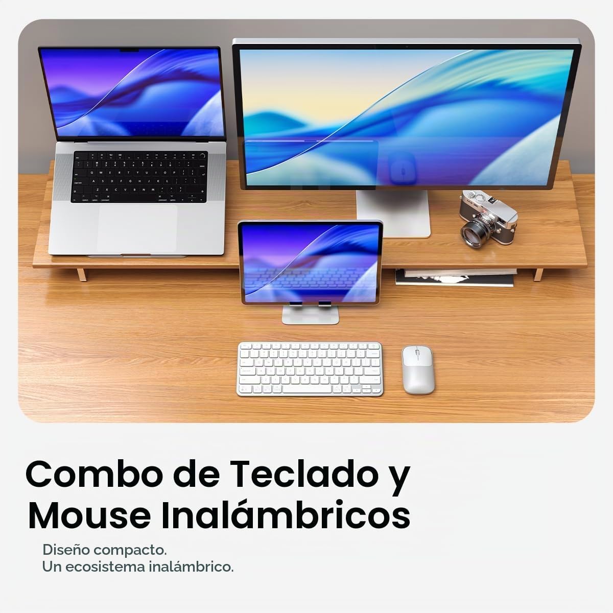 Satechi Slim CEX1 - Combo de teclado y mouse inalámbricos, Bluetoot...