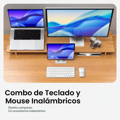 Satechi Slim CEX1 - Combo de teclado y mouse inalámbricos, Bluetoot...
