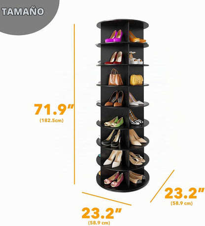 SpaceAid torre giratoria de 8 niveles para zapatos, exhibidor de za...