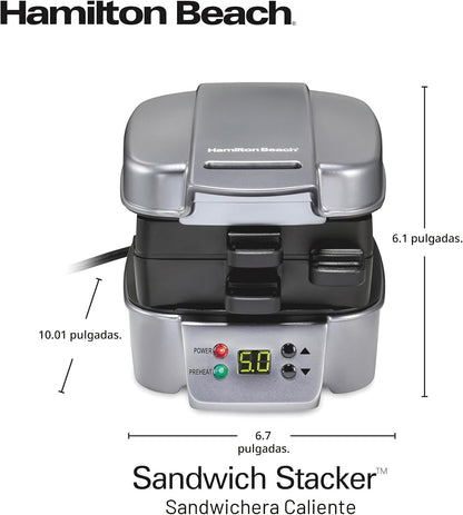 Hamilton Beach Apilador de sándwiches rápido y personalizable | 21...