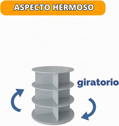 SpaceAid Torre Zapatero Giratorio de 3 Niveles, Exhibidor de Zapato...