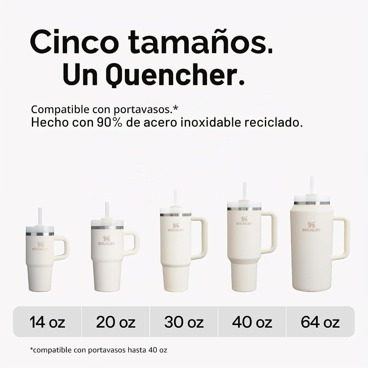 Stanley Quencher H2.0 Flow State - Vaso de 40 onzas, tostada | Mang...