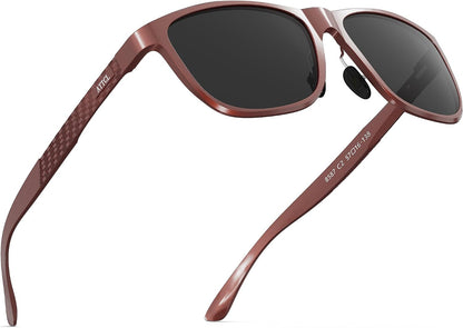 ATTCL Gafas de sol polarizadas para hombre Al-Mg Metal ultraligeras...