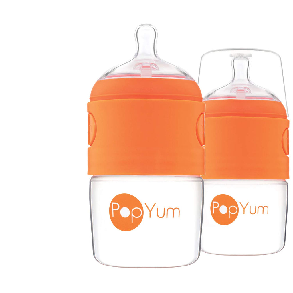 PopYum Biberones de 5 oz de naranja anticólicos para hacer fórmula\...