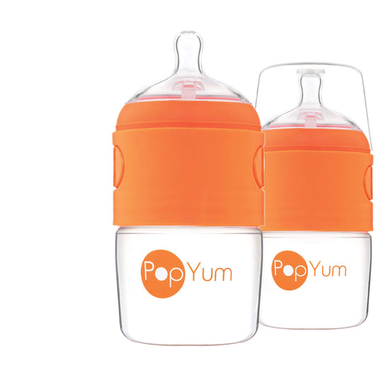 PopYum Biberones de 5 oz de naranja anticólicos para hacer fórmula\...