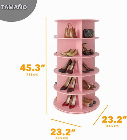 SpaceAid Zapatero Giratorio de 5 Niveles Torre, Exhibidor de Zapato...