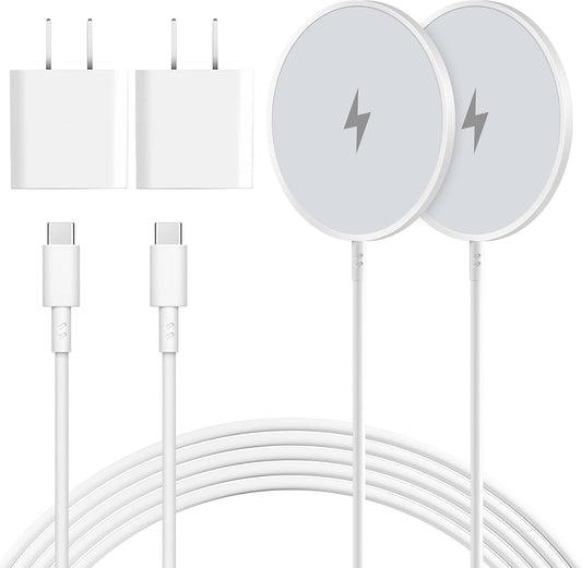 Cargador inalámbrico magnético, paquete de 2 cargadores Magsafe de...