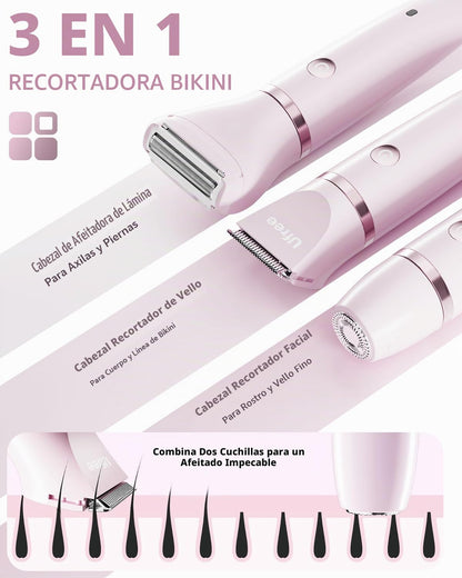 Maquinillas de afeitar eléctricas Ufree 3 en 1 para mujer, regalos...