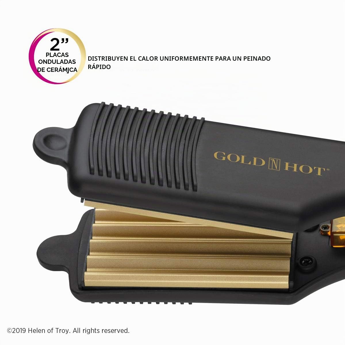 Alisador de pelo Gold 'n' Hot, 2 pulgadas.