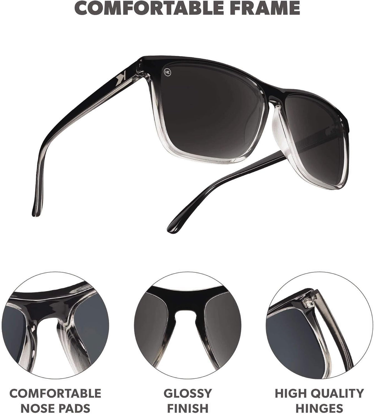 Knockaround Gafas de sol polarizadas cuadradas para hombres y mujer...