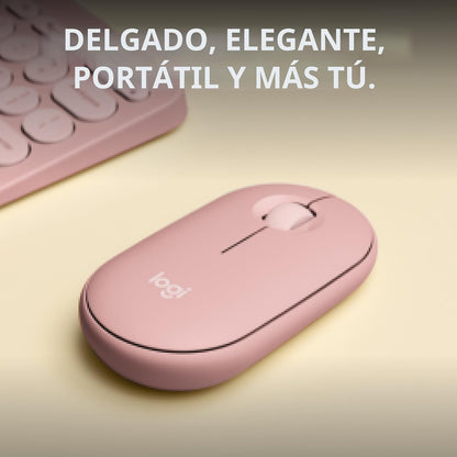 Ratón inalámbrico Bluetooth Logitech M350s Pebble 2 - Tonal Rose |...