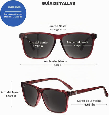 Knockaround Gafas de sol polarizadas cuadradas para hombres y mujer...