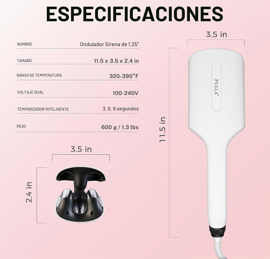 Onduladora de pelo ondulado, rizador de pelo iónico de 1.25 pulgada...