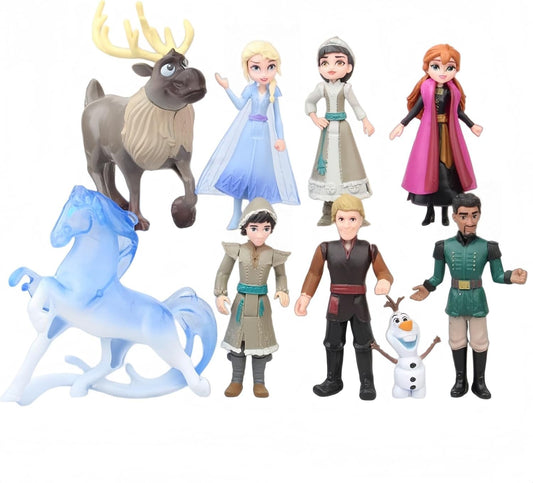 Juego de 9 figuras de princesa de nieve, figuras de decoración de m...