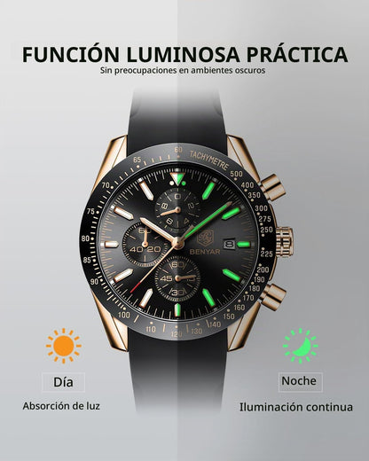 BENYAR Reloj para hombre analógico cronógrafo de cuarzo, impermeabl...