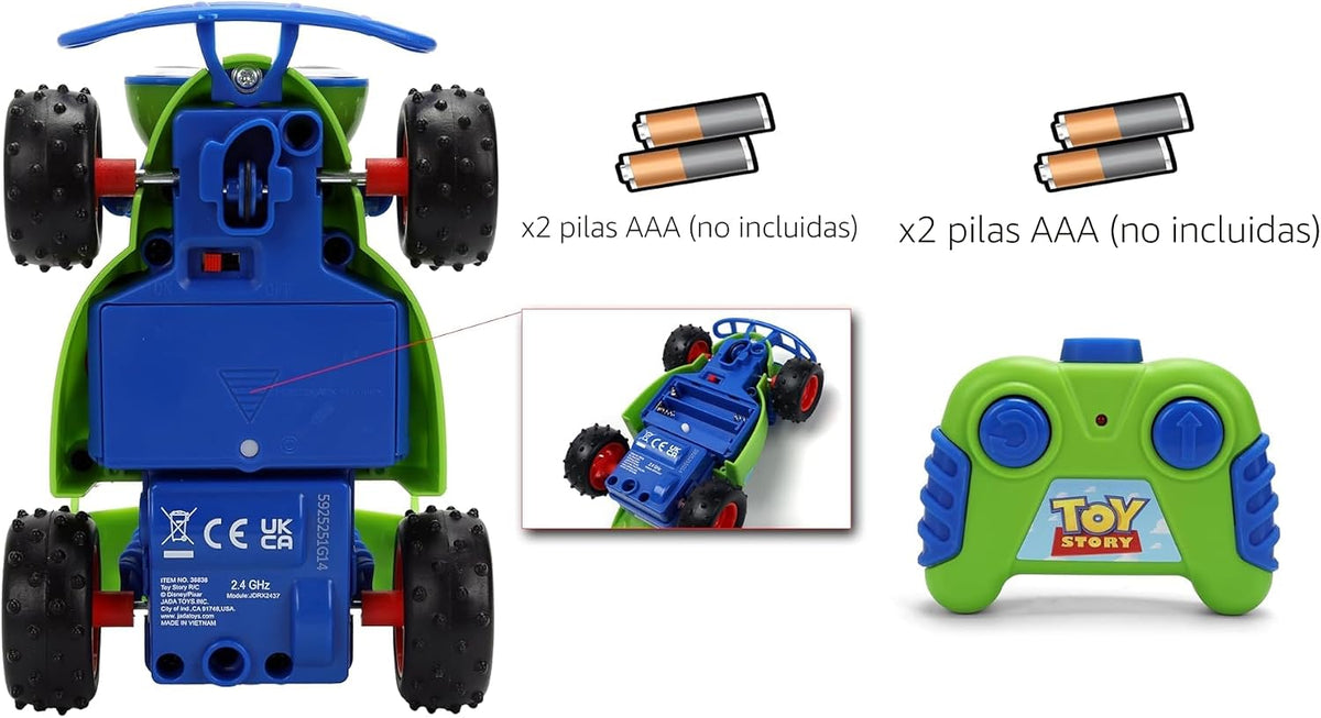 Jada Toys 1:32 RC Toy Story RC Buggy - Auto de control remoto de fu...