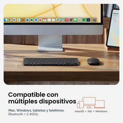 Satechi Slim CEX1 Combo de teclado y mouse inalámbricos, Bluetooth,...