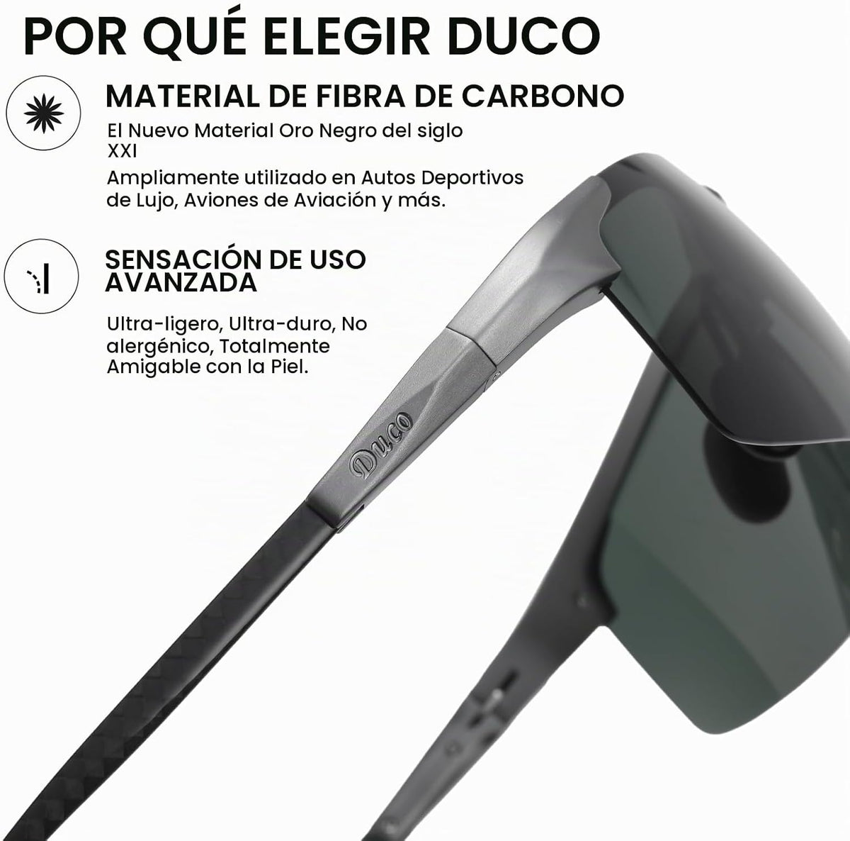 DUCO - Gafas de sol polarizadas para hombre, para deportes, pesca,...