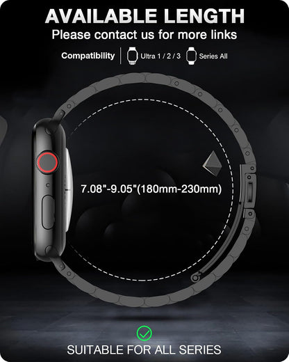EPULY - Correa de metal compatible con Apple Watch para hombres, no...