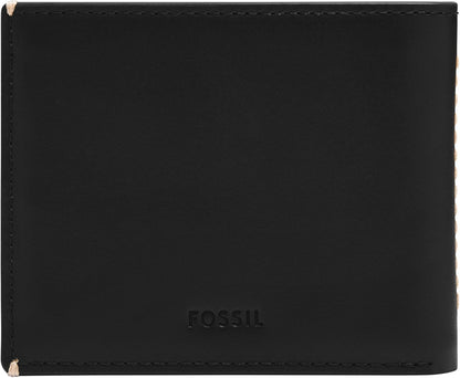Fossil Westover - Billetera para hombre, de piel, plegable, con tap...