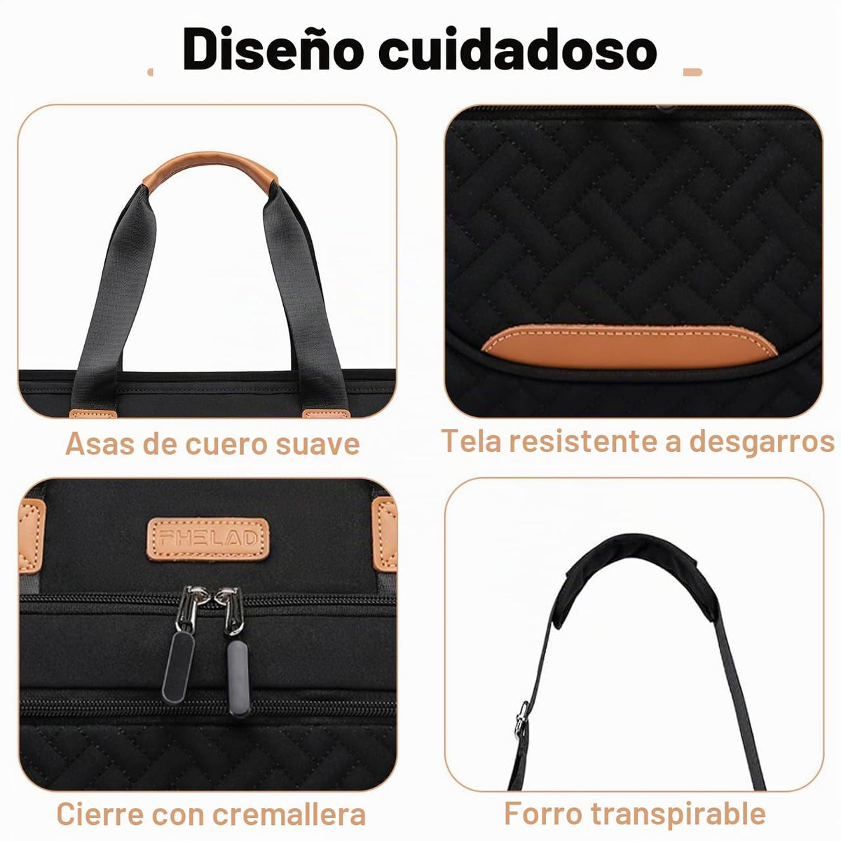 FHELAD Bolsa de pañales para mujer, bolsa de pañales para bebé 16L...
