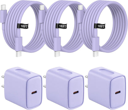 Cargador de iPhone Carga rápida iPhones de 10 pies 18 17 16 15 Carg...