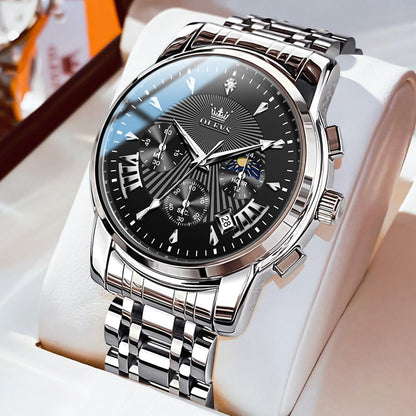 OLEVS Relojes para hombre Relojes de cronógrafo de fácil lectura lu...