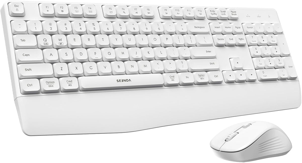 seenda COE200 Combo de teclado y mouse Bluetooth inalámbricos con |...
