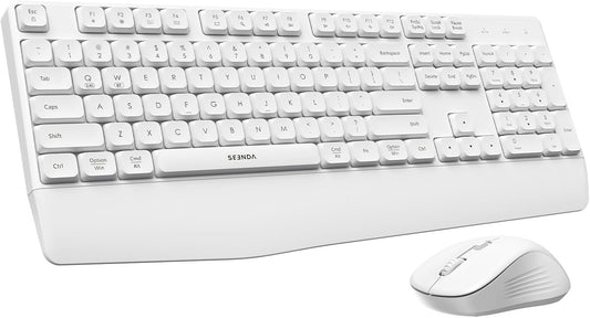 seenda COE200 Combo de teclado y mouse Bluetooth inalámbricos con |...