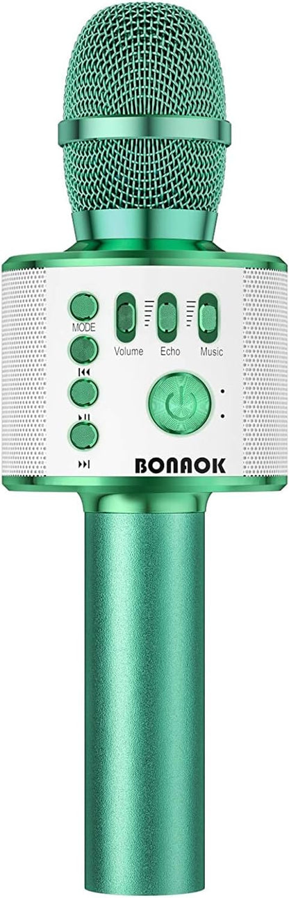 BONAOK - Micrófono inalámbrico Bluetooth de karaoke, 3 en 1; micróf...