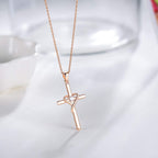 AmorAime Collar con cruz de plata de ley 925 para mujeres y hombres...