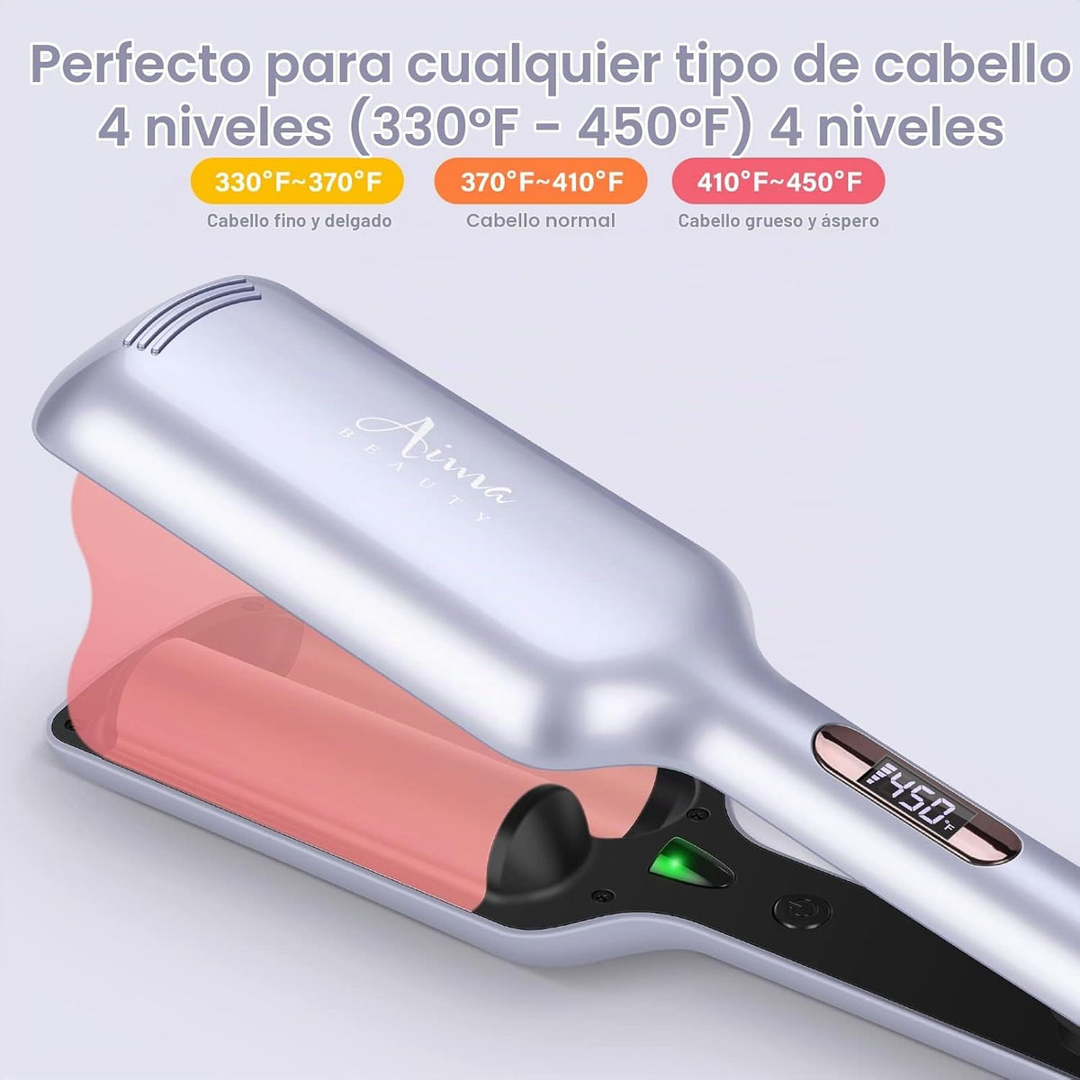 Ondulador de pelo de sirena Aima Beauty Twins de 32 mm (1,25 pulgad...