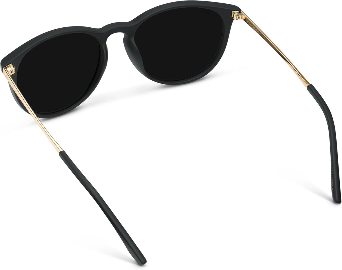 WearMe Pro Gafas de sol polarizadas redondas para mujer, protección...