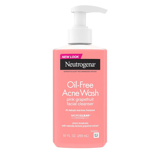 Neutrogena Jabón facial para acné y pomelo rosa sin aceite, 9.1 fl...
