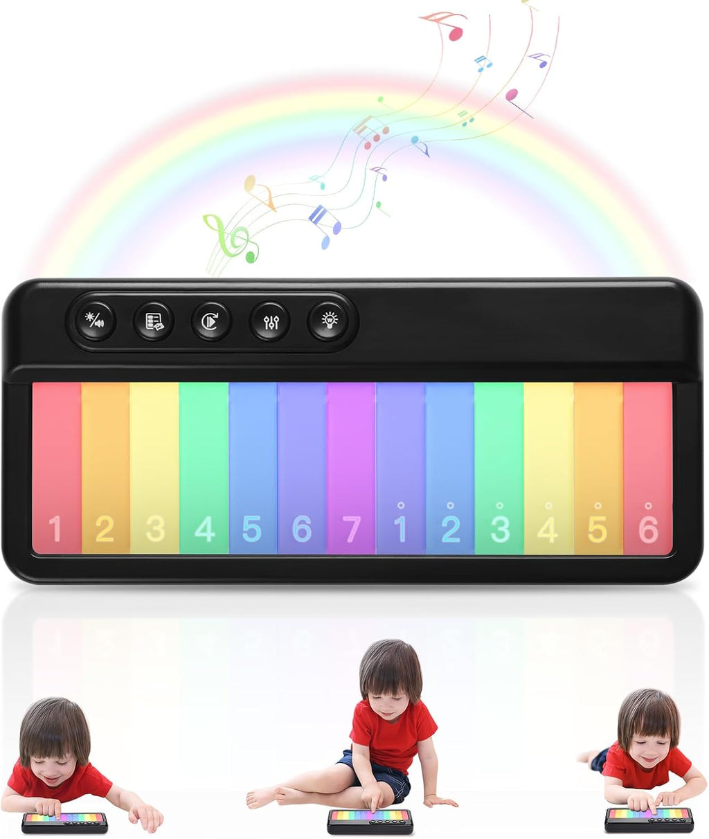 FOKI Juego de juguetes musicales para niños pequeños, piano de piso...