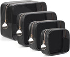 YOPCDJ Juego de 4 bolsas de maquillaje transparentes, bolsas organi...