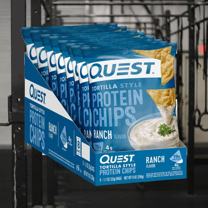 Quest Nutrition Tortilla Style - Chips de proteína, rancho, bajos e...
