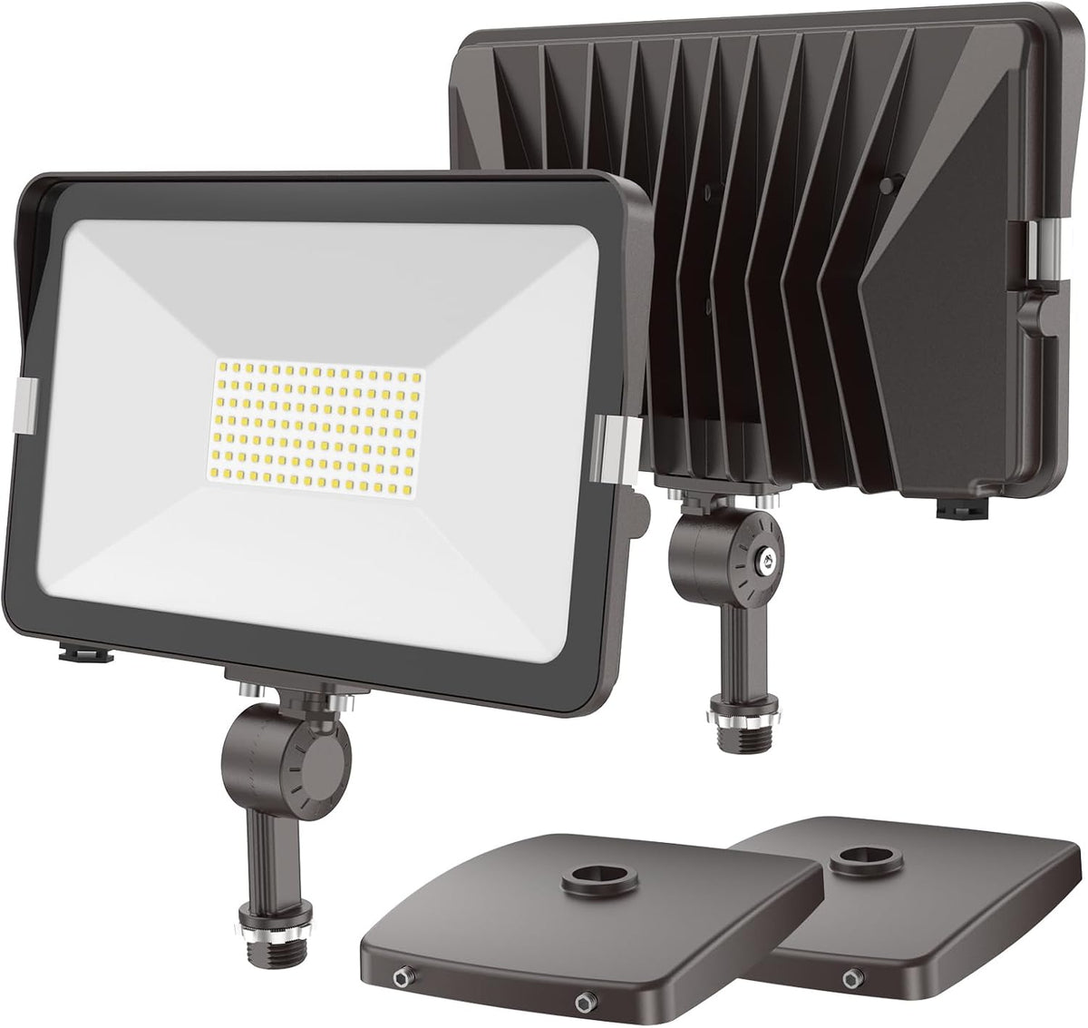 HYPERLITE Paquete de 2 luces de inundación de 70 W para exteriores,...