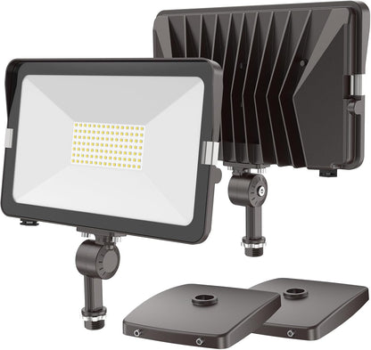HYPERLITE Paquete de 2 luces de inundación de 70 W para exteriores,...
