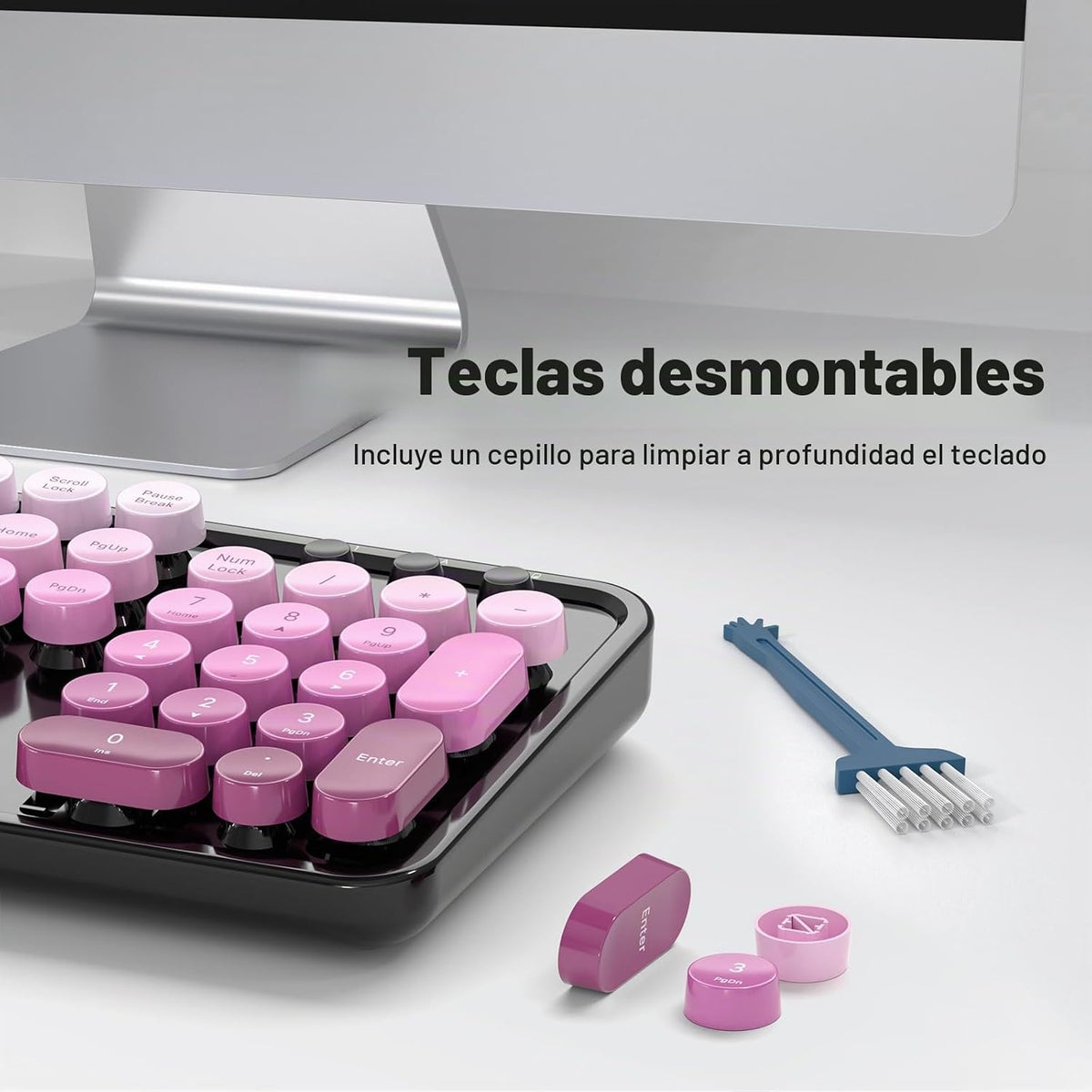MOFII Combo de teclado y mouse inalámbricos, tamaño completo 2.4G,...